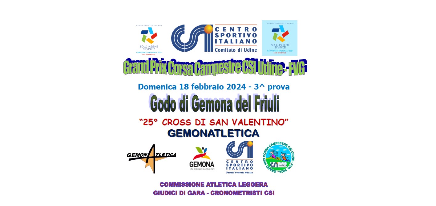 Scopri di più sull'articolo 369 Atleti alla 3^ Campestre CSI a Godo di Gemona del Friuli