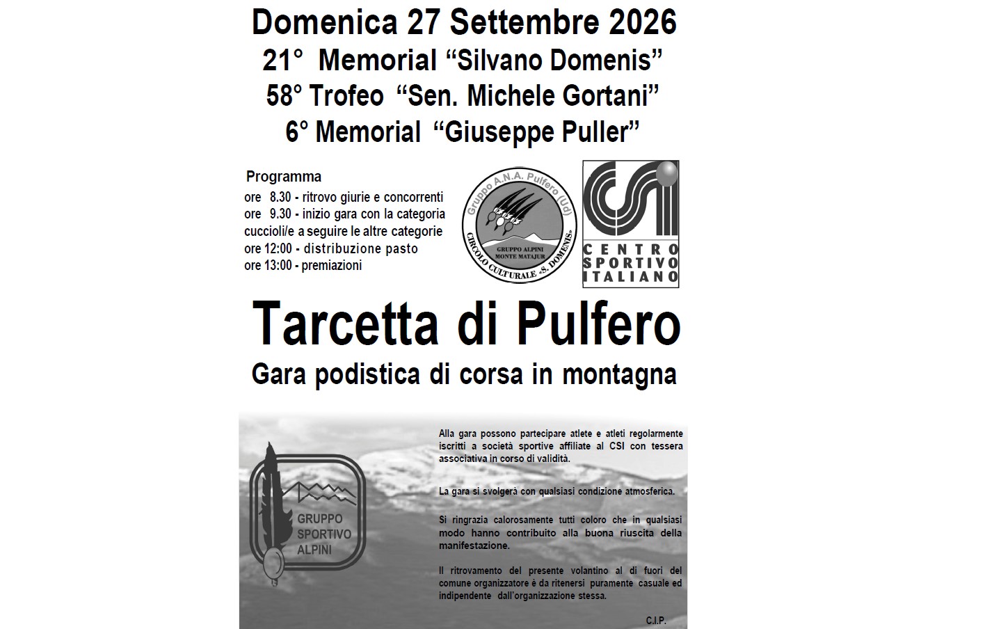 Scopri di più sull'articolo Domenica 27 settembre a Tarcetta di Pulfero l’ultima del Gortani – PUBBLICATE LE CLASSIFICHE DEL GORTANI DOPO 7 PROVE
